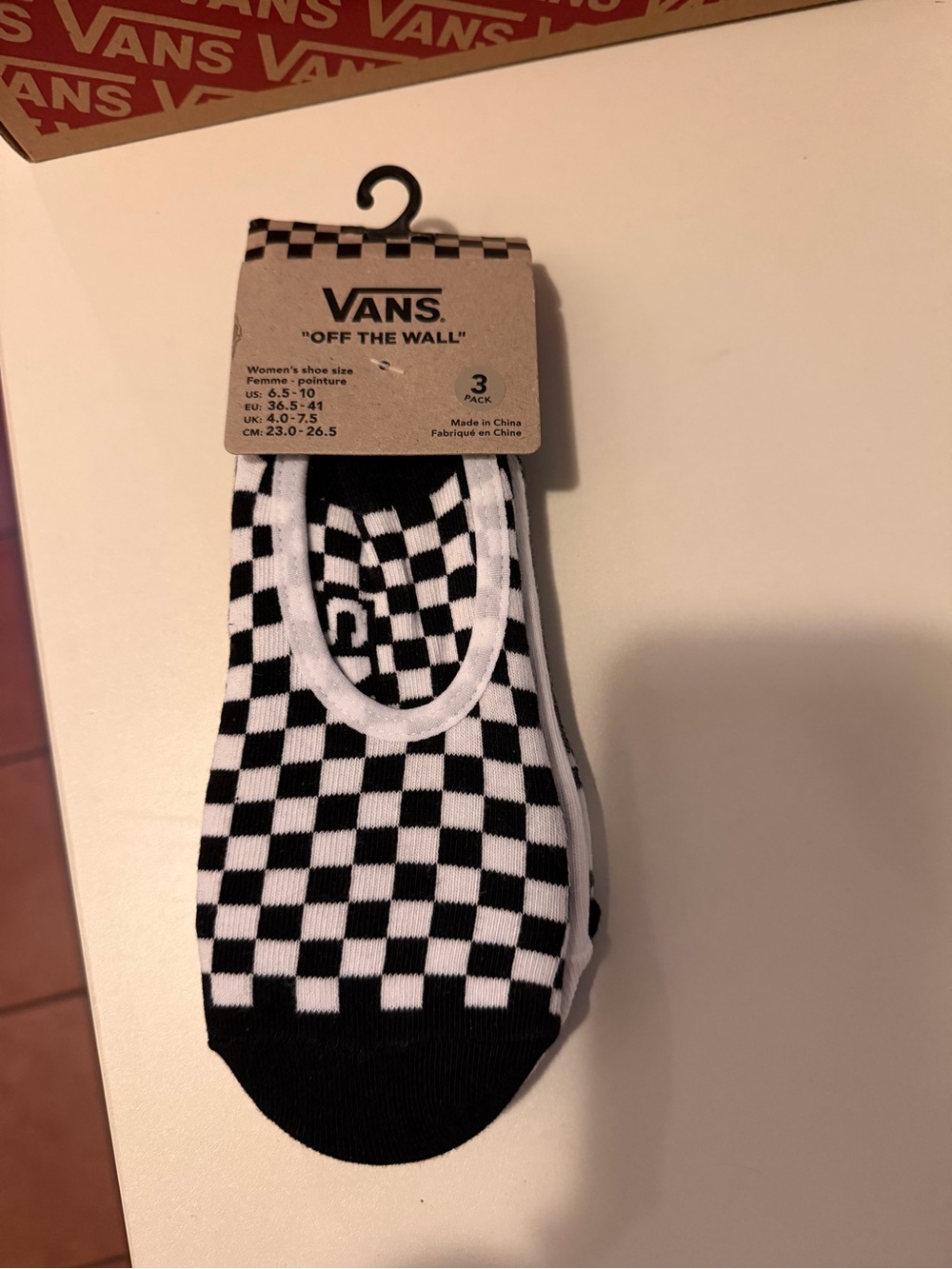 Vans Women's No-Show Sock 3-Pack — Black & White Checkerboard - Picture 5 of 5